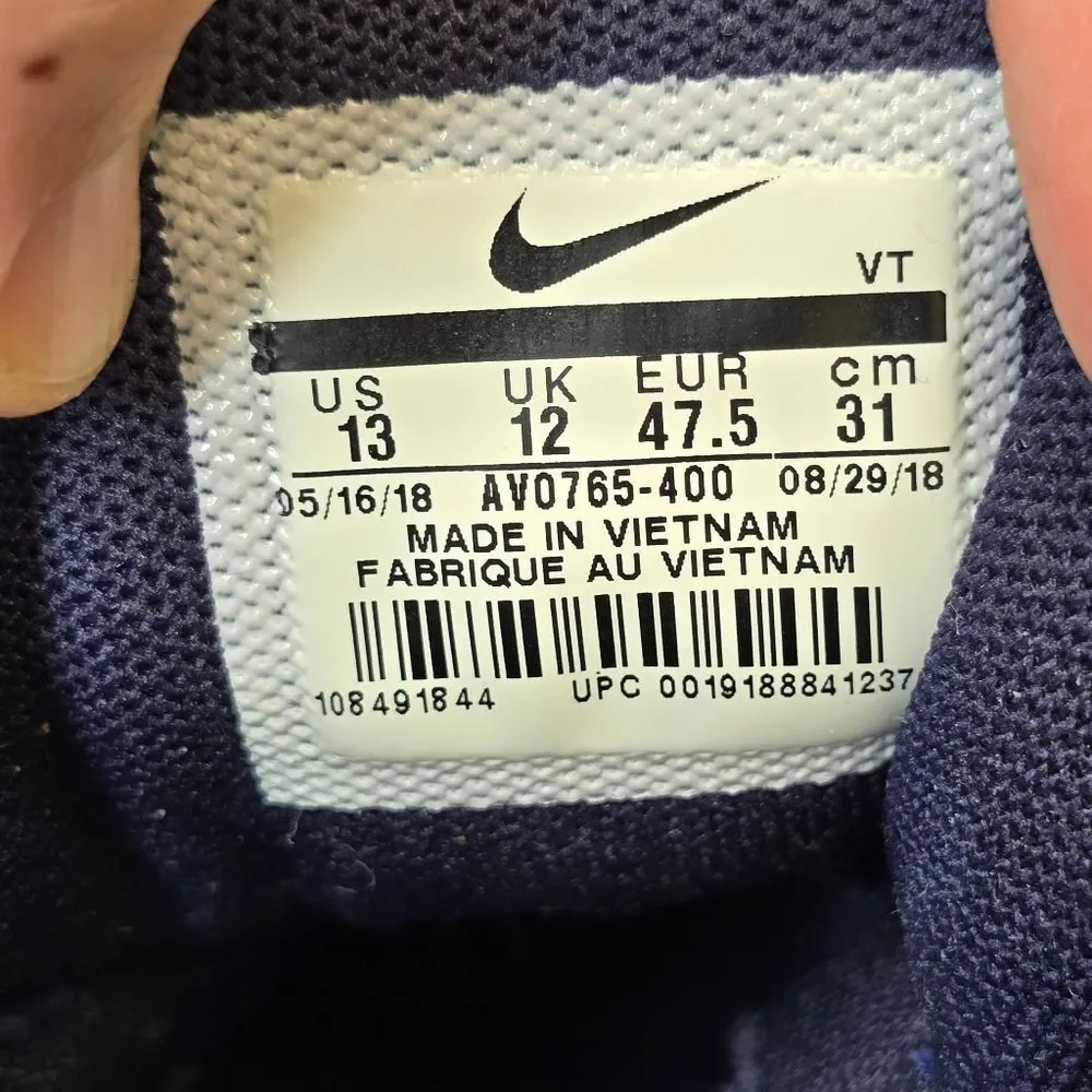 Rare Nike Men's 13 Cav Empt x Air Max 95' Blackened Blue Sneakers AVO765-400
